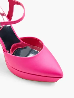 Pink Platform Ankle Strap Heel