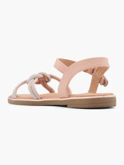 Pink Sandal with gem knot detail