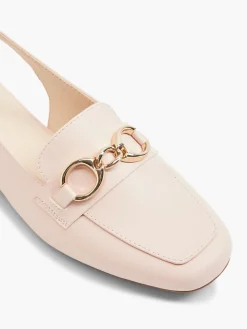 Pink Slingback Chain Detail Loafer