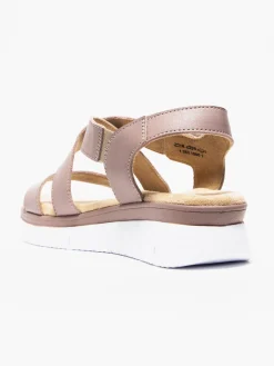 Pink Velcro Strapped Comfort Sandal