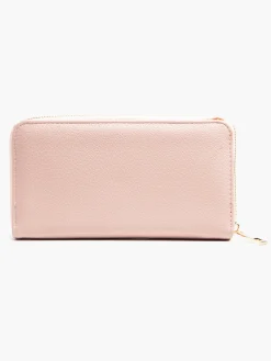 Pink Zipped Purse with Removable Card Holder