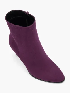 Plum Classic Heeled Ankle Boot