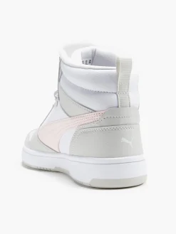 Rebound V6 Mid White/Grey/Pink Trainers