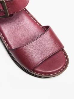 Red Ankle Strap Comfort Sandal