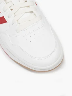 Red/White Hoops 3.0 Mid Trainers