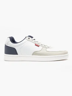 Reece Navy/White Lace Up Casual Trainers
