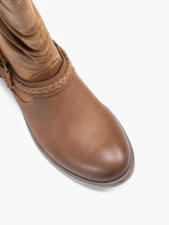 Reiker Brown 3/4 Length Casual Boot with Straps