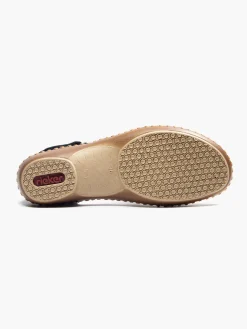 Rieker Beige and Navy Comfort Sandal