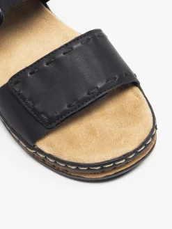 Rieker Black Buckled Comfort Sandal