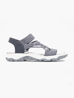 Rieker Blue Elasticated Strap Comfort Sandal
