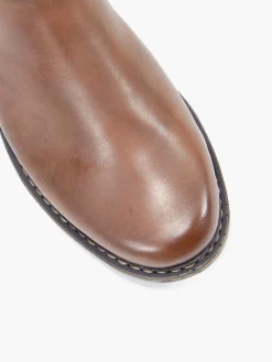 Rieker Brown Ankle Boot with Outer Zip