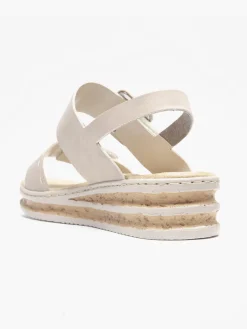 Rieker Nude Buckled Comfort Sandal