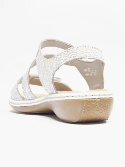 Rieker White Velcro Comfort Sandal
