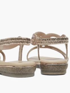 Rose Gold Diamante Sandals