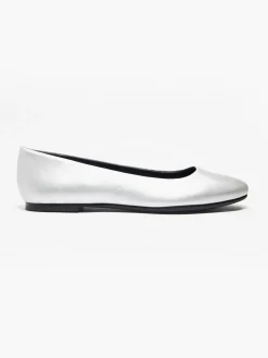 Silver Ballet Pump