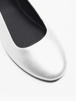 Silver Ballet Pump