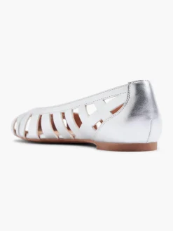 Silver Open Toe Ballerina