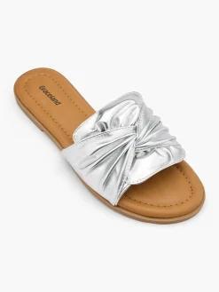 Silver Twist Detail Slip On Mule
