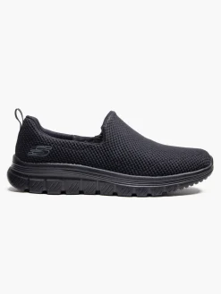 Skechers Black Slip On Trainers