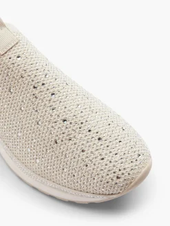 Slip On Knitted Trainer With Diamante Detail