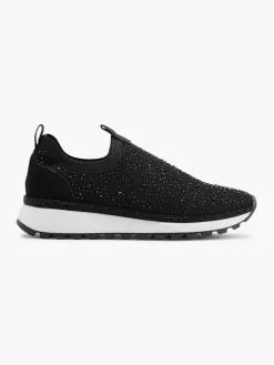 Slip On Knitted Trainer With Diamante Detail