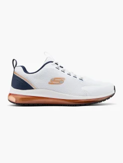 Solair Skechers White/Navy/Orange Memory Foam Trainers
