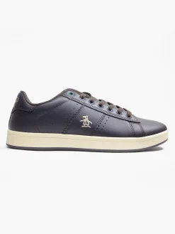 Steadman Dark Brown Lace Up Casual Trainers