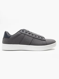 Steadman Grey Lace Up Casual Trainers