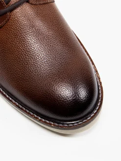 Tan Leather Lace Up Boots