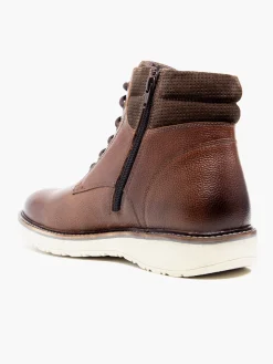 Tan Leather Lace Up Boots