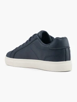Teen Boy Lace Up Cupsole Trainers Navy Blue