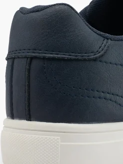 Teen Boy Lace Up Cupsole Trainers Navy Blue