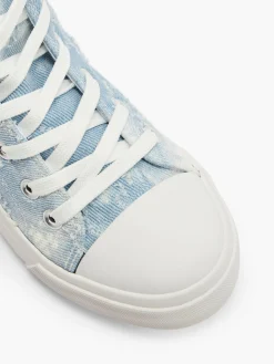 Teen Girl Distressed Denim Hi Top