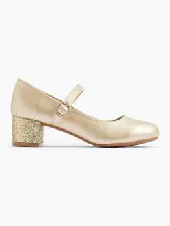 Teen Girl Heeled Party Shoe With Diamante Buckle