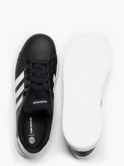 Teen Grand Court 2.0 K Lace-up Black/White Trainer