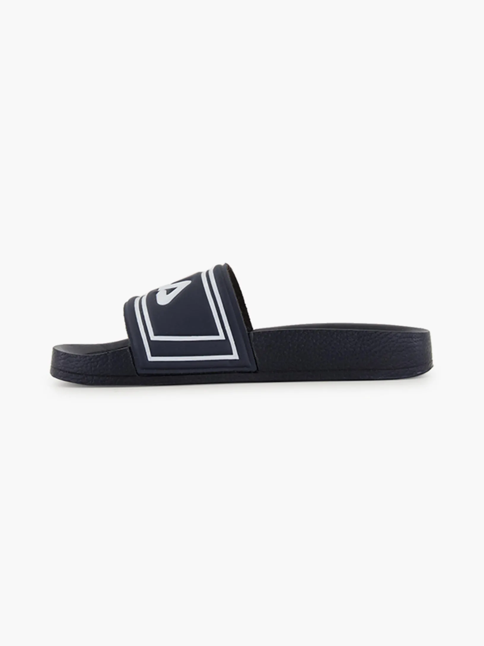 Teens Navy Blue Fila Sliders