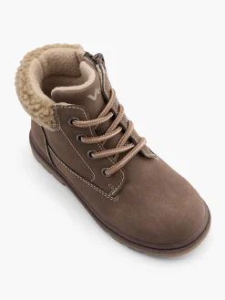 Toddler Boy Bench Fur Collar Ankle Boot