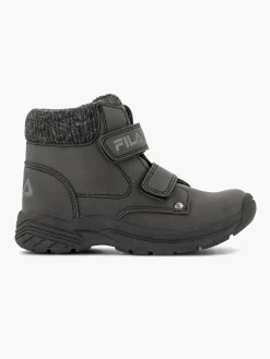 Toddler Boy Black Fila Double Strap Ankle Boots