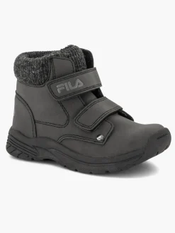 Toddler Boy Black Fila Double Strap Ankle Boots