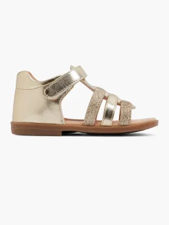 Toddler Girl Gold Glitter Caged Sandal