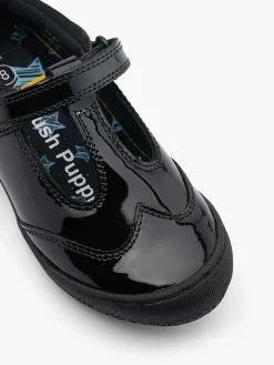 Toddler Girl Leather Hush Puppies T-Bar School Shoe