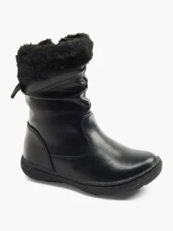 Toddler Girls Fur Trim Boots with Glitter Bow