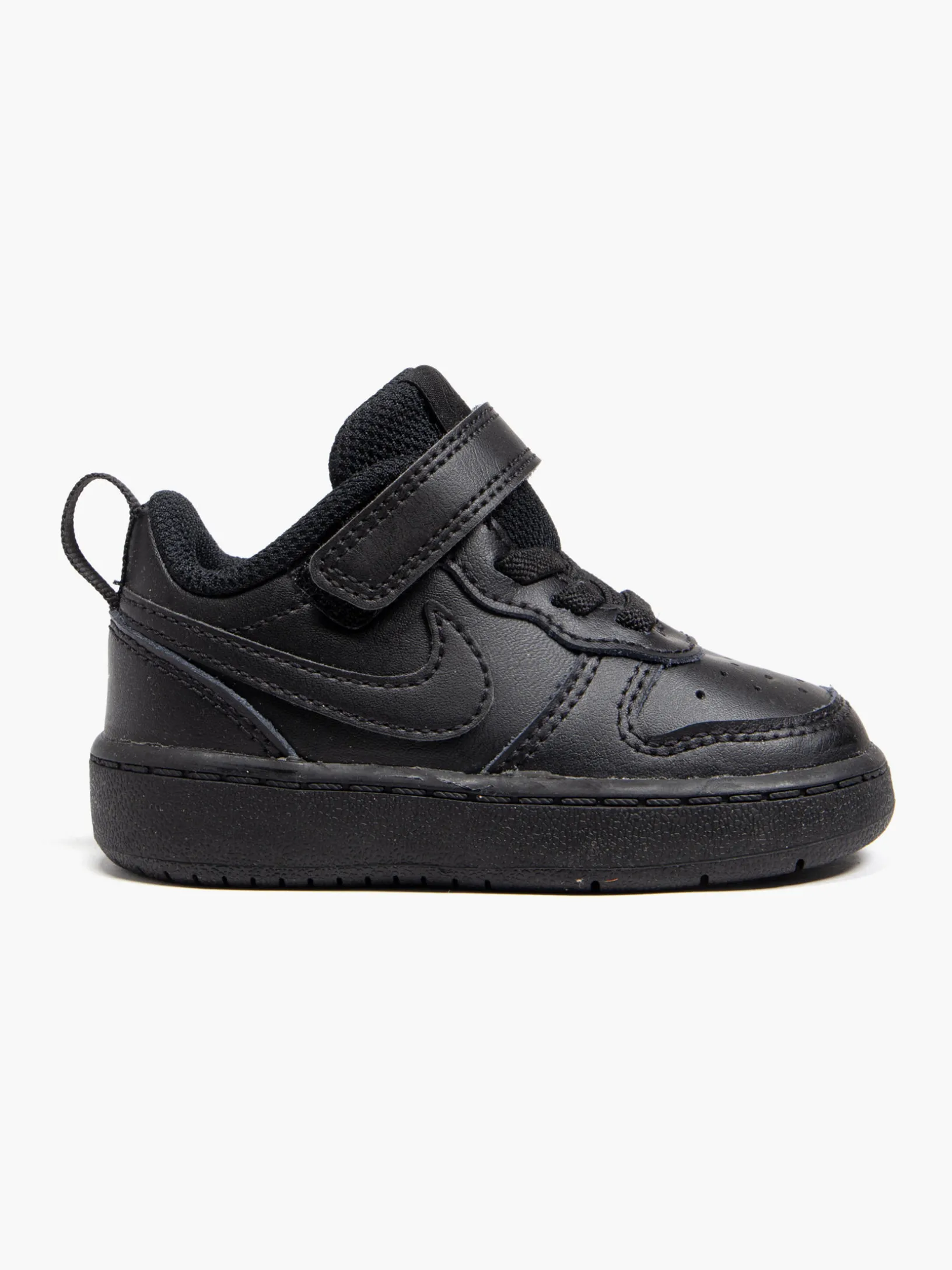 Toddler Nike Court Borough Black Touch Strap Trainers