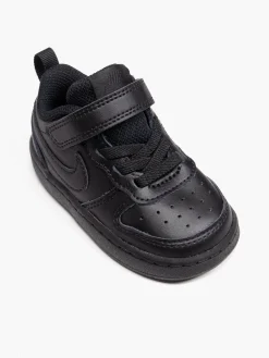 Toddler Nike Court Borough Black Touch Strap Trainers