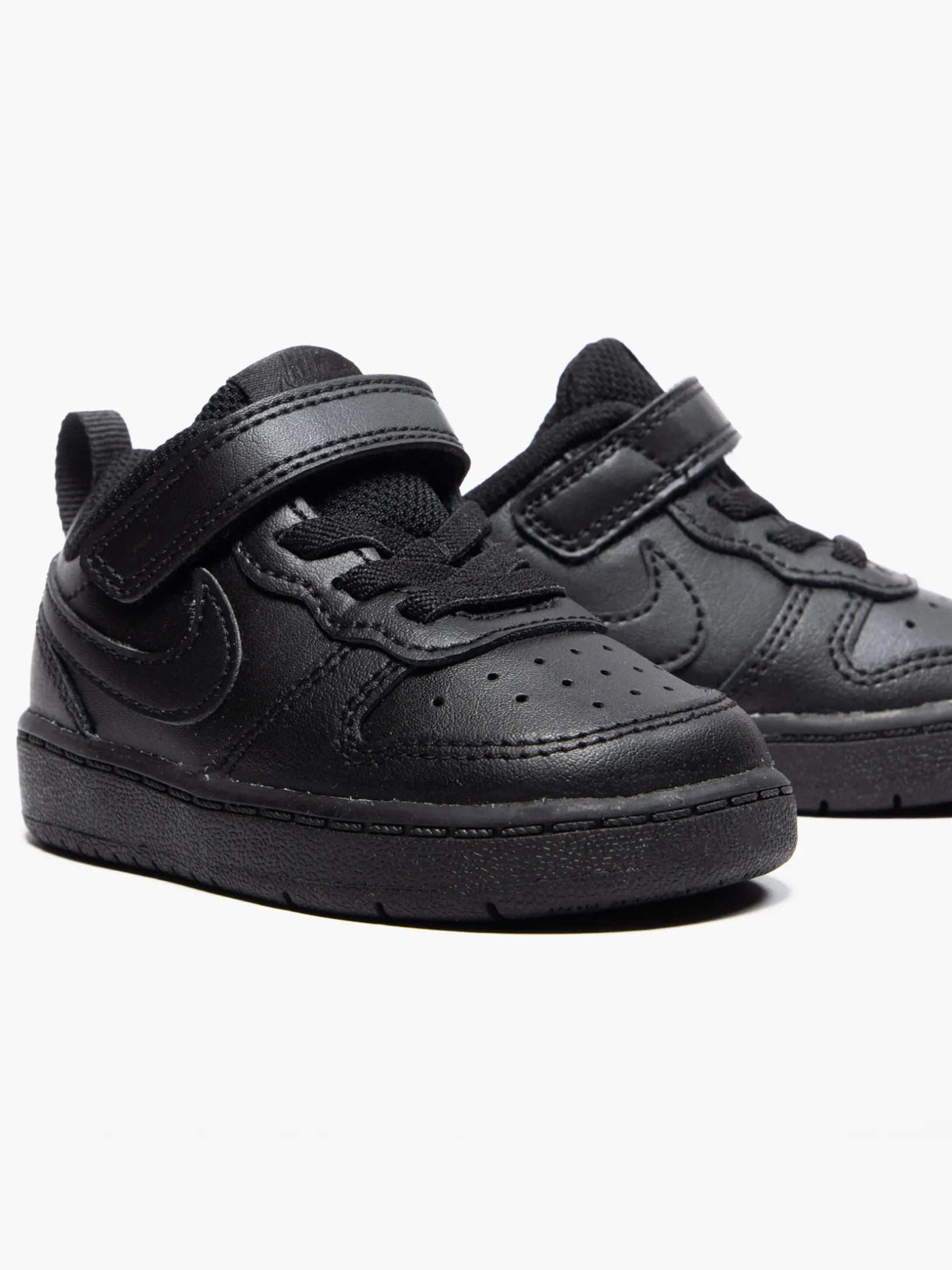 Toddler Nike Court Borough Black Touch Strap Trainers