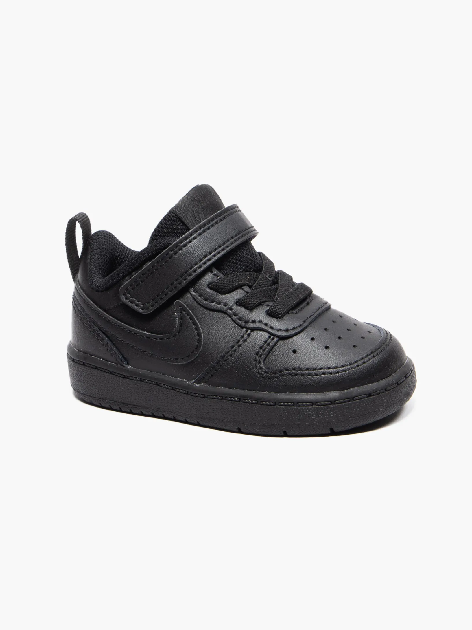 Toddler Nike Court Borough Black Touch Strap Trainers