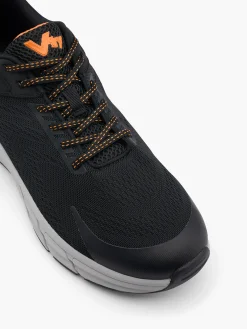 Victory Black/Orange Lace Up Trainers