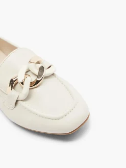White Chain Detail Loafer