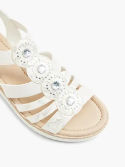 White Jewelled Comfort Gladiator Sandal