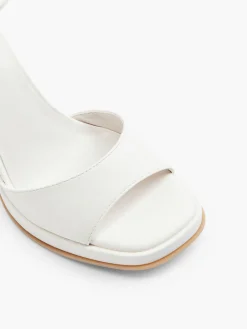 White Platform Heel with Ankle Strap